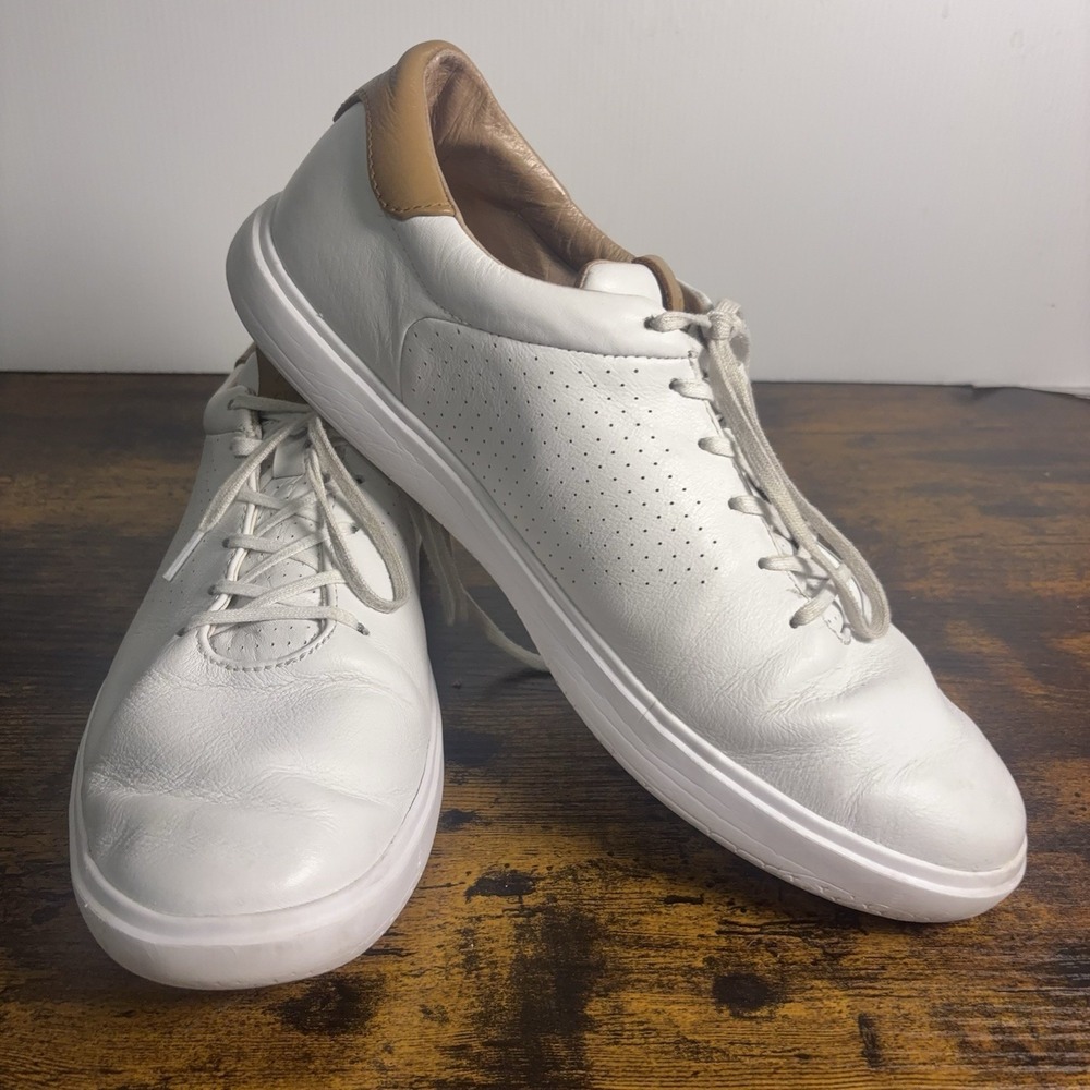 Travis Mathew Cuater Sneakers Mens Sz 13 White Leather Golf Vented